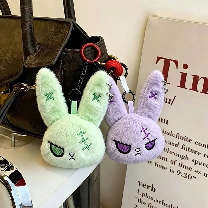 Halloween Cat Keychain Pendant Gothic Plush Bag Charm Kids' Toy Accessory