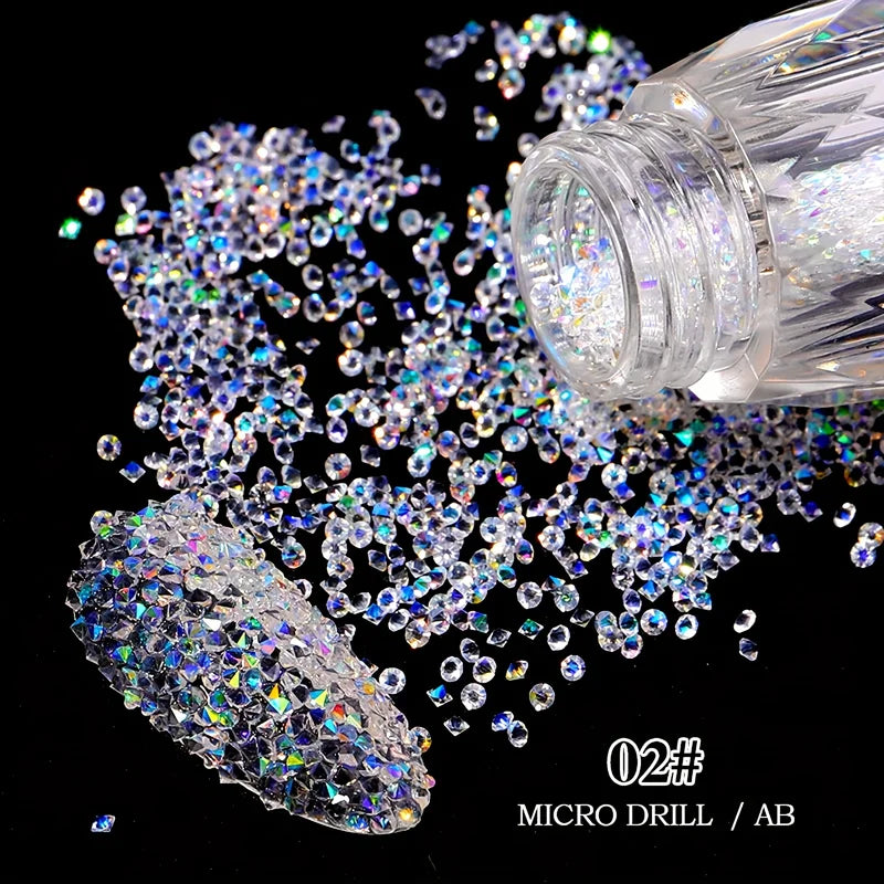 Sparkling Caviar Bead Rhinestones Set for 3D Nail Art DIY Fairy-Tale Manicure
