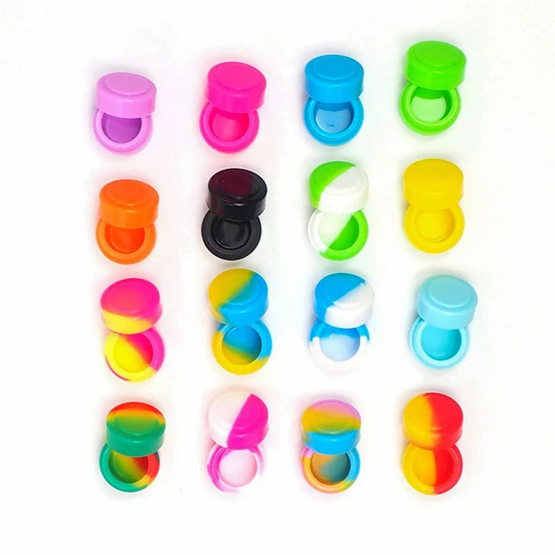Mini Silicone Storage Containers 2ml - Non-Stick Travel Jars for Creams & Ointments