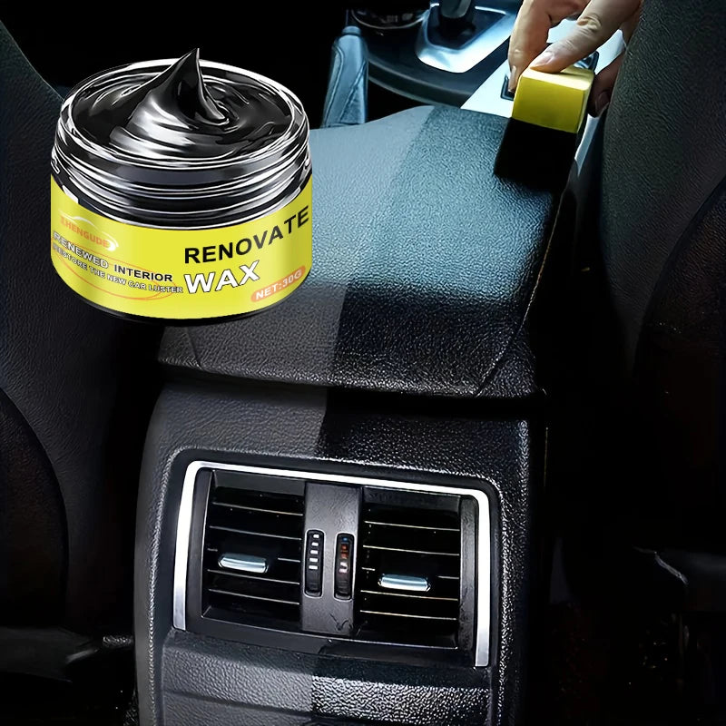 Car Wax Paste with Nano Coating for Interior, Dashboard & Tires - Universal