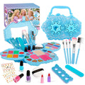 Kids Washable Makeup Kit with Snow Box & Nail Art Set - Girl Toys