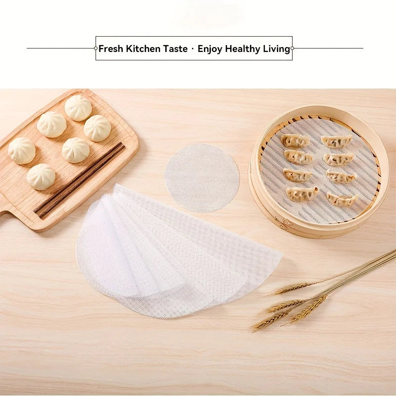 Silicone Steamer Liners 5-Pack Reusable Non-Stick Steam Mats for Cooking