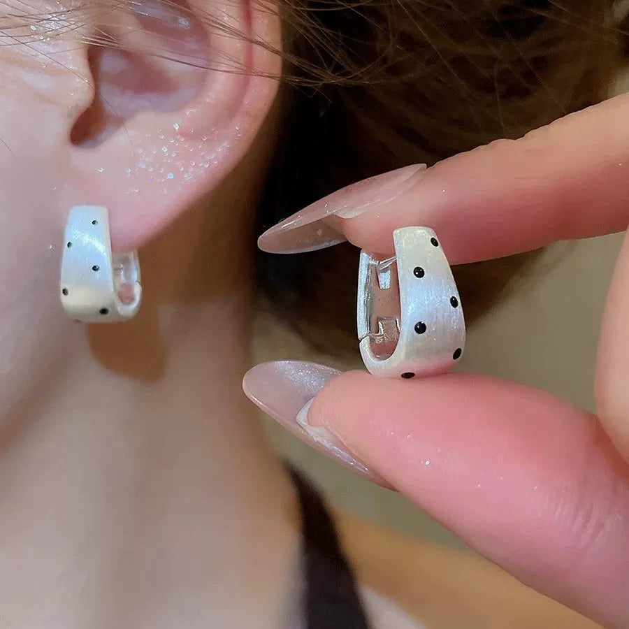 Sterling Silver Geometric Stud Earrings for Women - Versatile Jewelry Gift