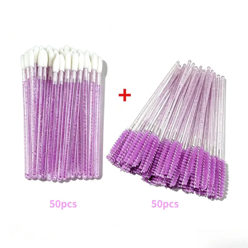 Disposable Lip Brush Set 50/100PCS Lipstick Applicator Makeup Tool