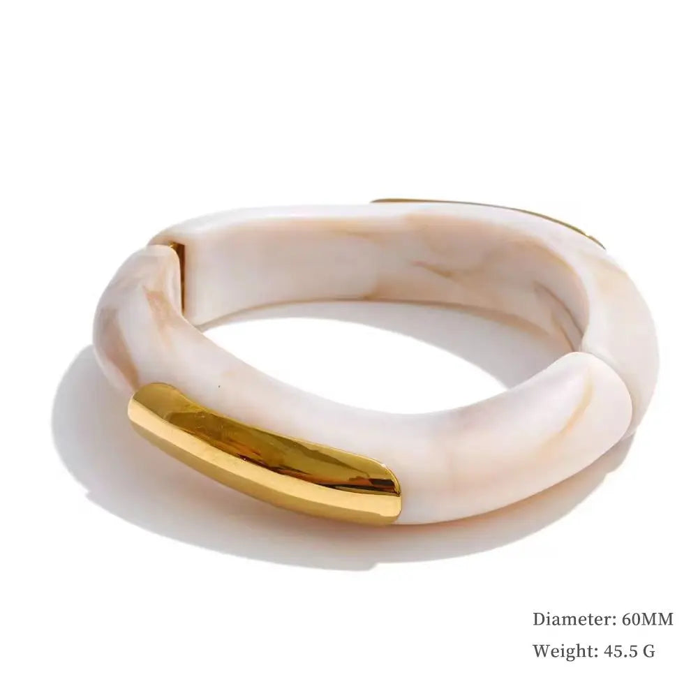 Acrylic Resin Thick Bracelet Bangle - Waterproof Summer Jewelry