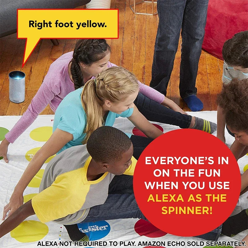 Family Indoor Outdoor Twister Party Game - Body Twisting Interactive Group Sports Toy
