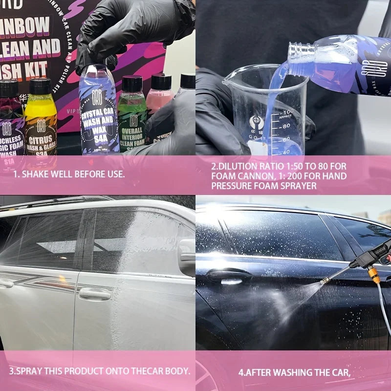 Ceramic Car Wash Shampoo with PH Balance and Hydrophobic Coating - Shine & Protection