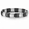 Italian Charm Link Bracelet for Men Women Stainless Steel Beaded Jewelry 9mm