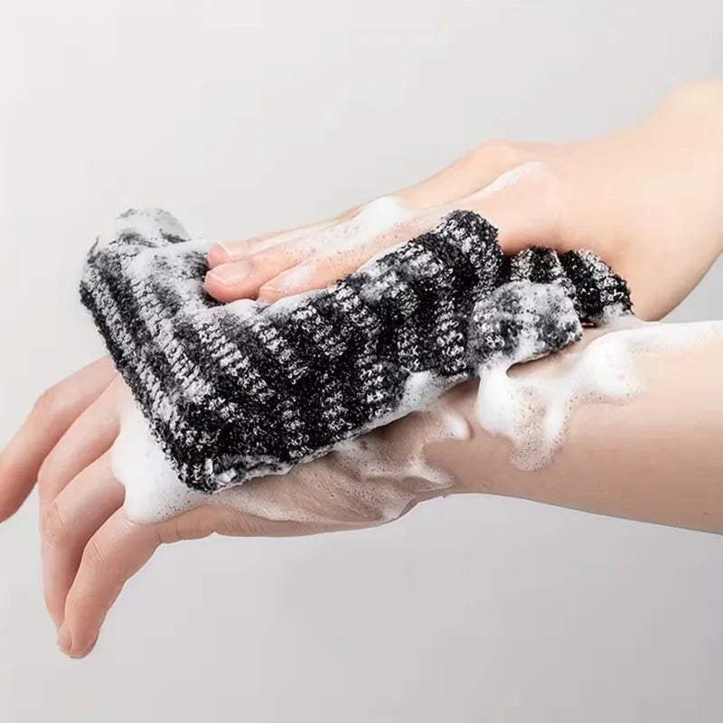 Japanese Exfoliating Washcloth Nylon Back Scrubber for Body Shower Cleansing