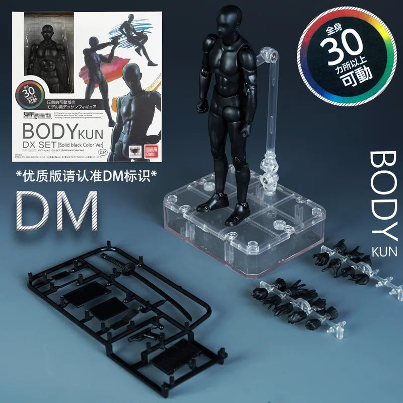 Movable Action Figure Toy Model - Male Female Anime Mannequin with Joints - Multiple Colors