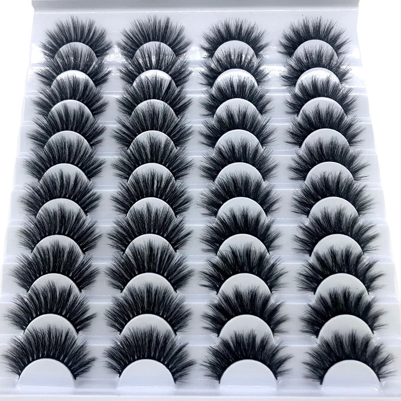 16/20 Pairs of 100% Mink False Eyelashes - Natural & Dramatic Lengthening