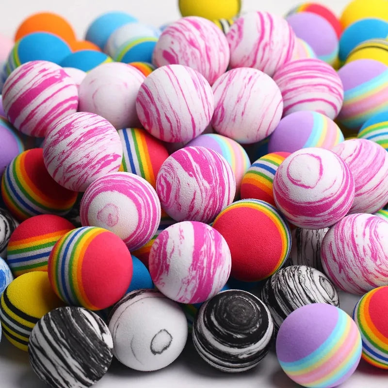Golf Sponge Soft Rainbow Balls 10pcs Set - Swing Training Foam Balls