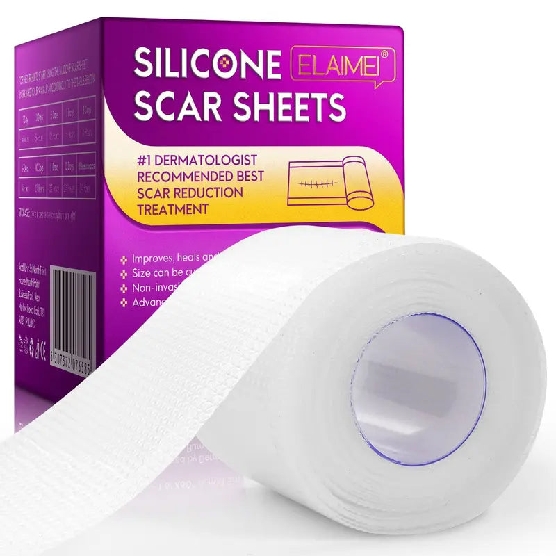 Silicone Scar Sheets Skin Repair Patch - Self-Adhesive Stretch Mark & Acne Scar Therapy