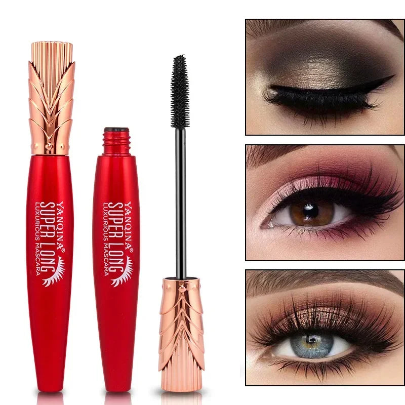 Waterproof Lengthening Mascara with Curling & Thickening Effect - Long Lasting Eyelash Extension Makeup