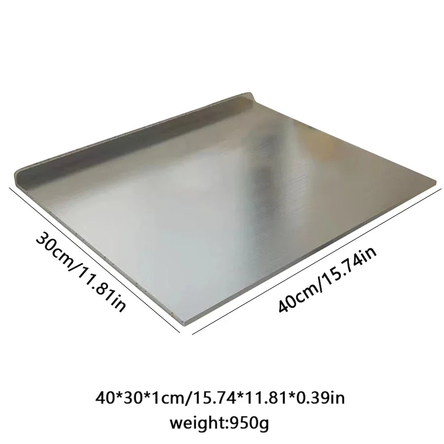 L-Shaped Folding Stainless Steel Double-Sided Cutting Board Kitchen Household Fruit and Dough Prep