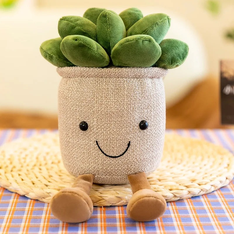 Creative Simulation Plants Succulent Plush Greenery Ornaments for Home Decor