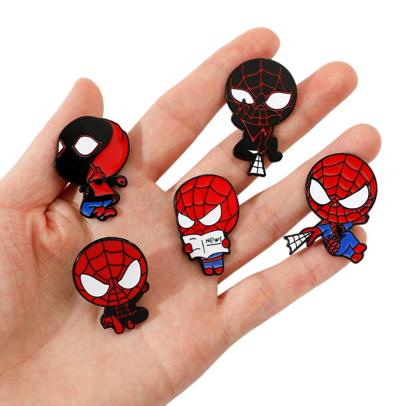Creative Cartoon Spider-Man Enamel Brooch Pin Jewelry Accessory