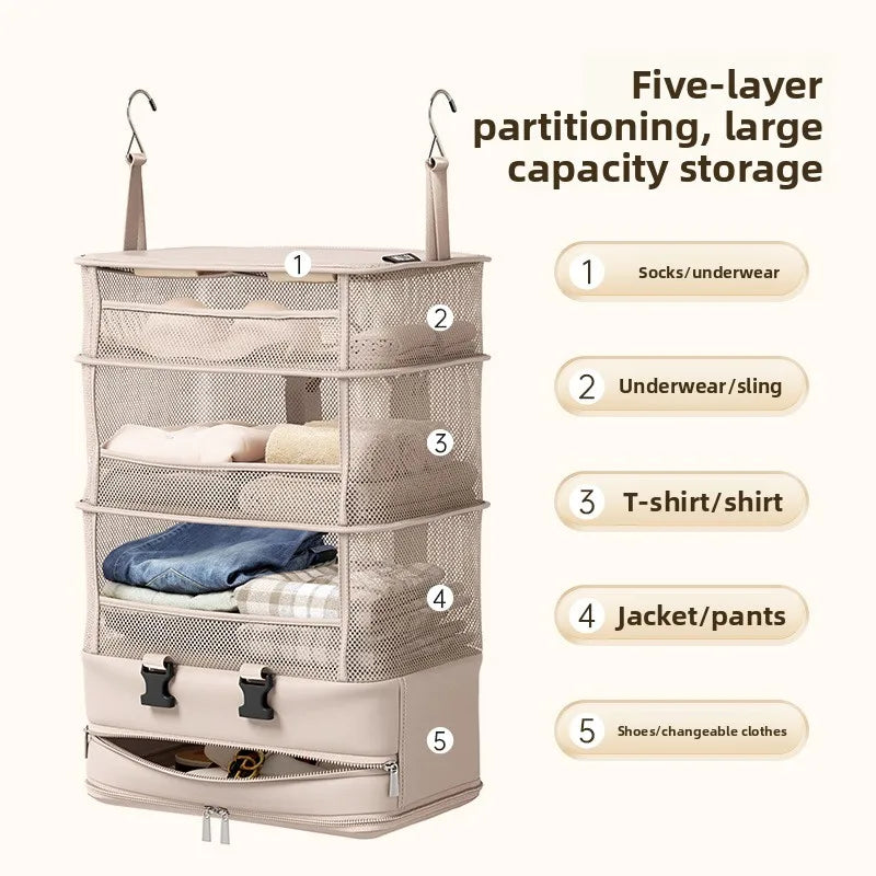 Hanging Travel Clothes Storage Bag Large Capacity Wardrobe Organizer for Business Trip