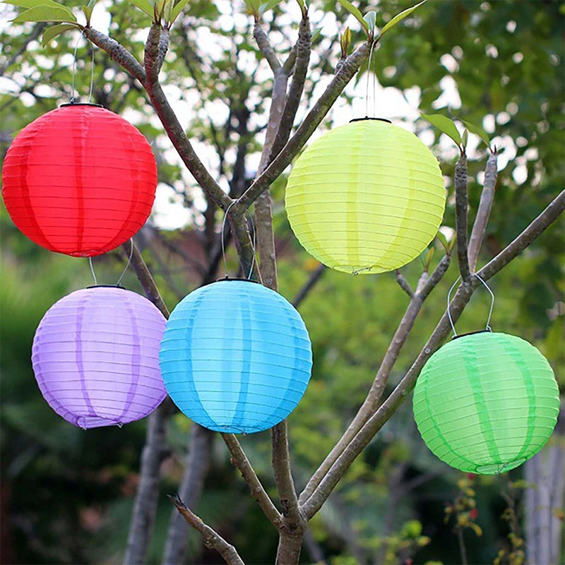12-Inch Waterproof Solar Lantern Outdoor Decoration Globe Light