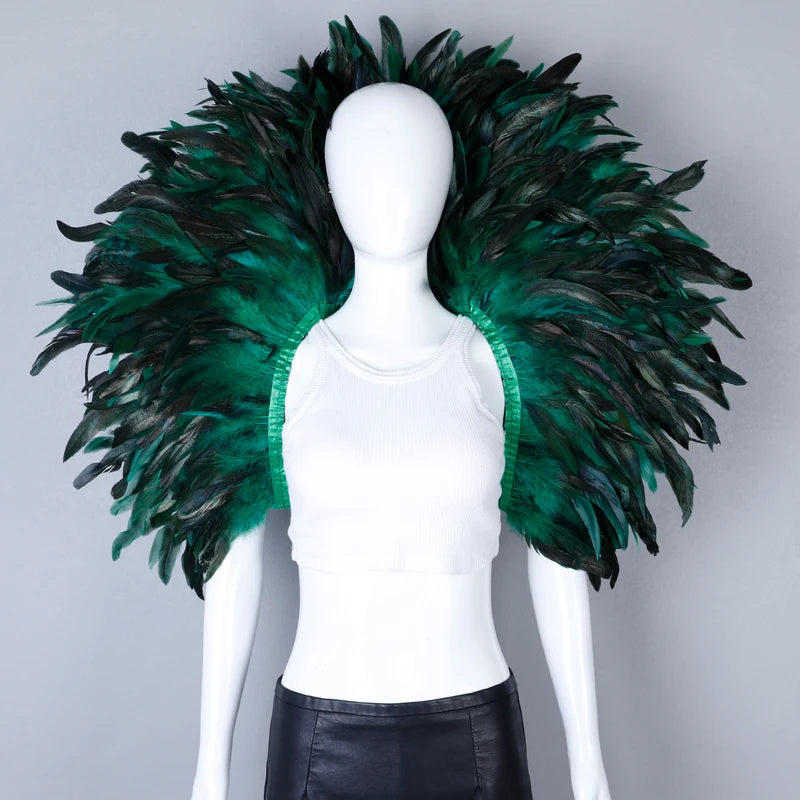 Elegant Feather Scarf for Cosplay, Halloween, Carnival & Party Accessories