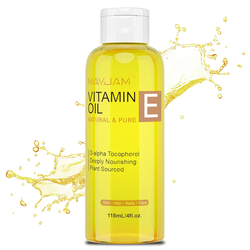 Natural Vitamin E Oil for Skin Hair Nails Moisturizing Brightening 118ml 236ml