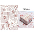 25-Piece Food Grade Wax Paper Wraps for Baking and Food Storage