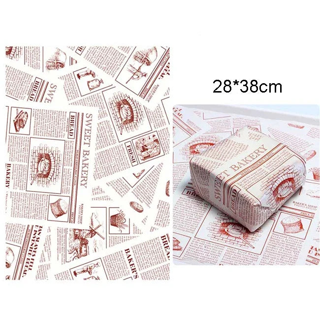 25-Piece Food Grade Wax Paper Wraps for Baking and Food Storage