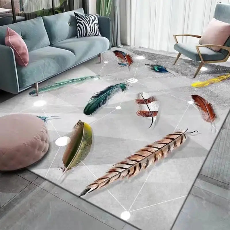 Nordic Minimalist Style Carpet for Living Room & Bedroom Non-Slip Floor Mat