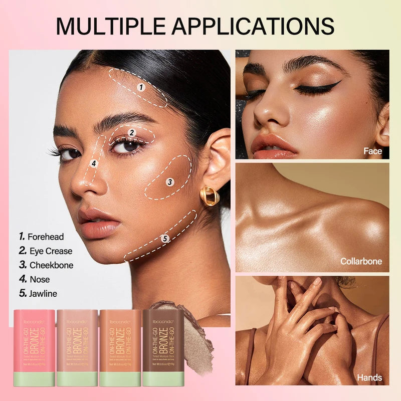 Multi-function Face Blush Stick - Waterproof Contour & Brightening Makeup