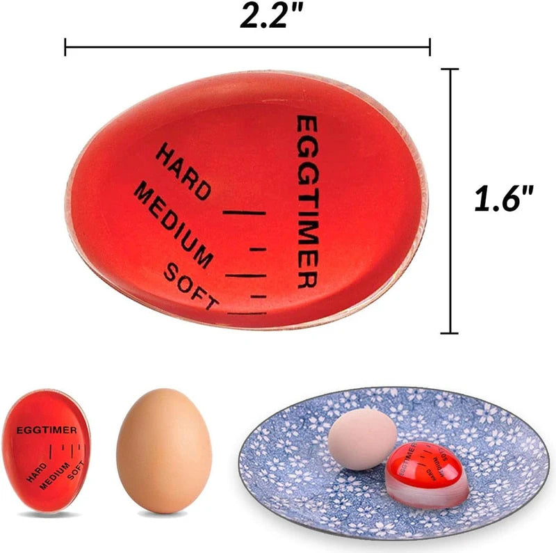 Color Changing Egg Timer for Perfect Boiled Eggs - Heat Sensitive Kitchen Tool