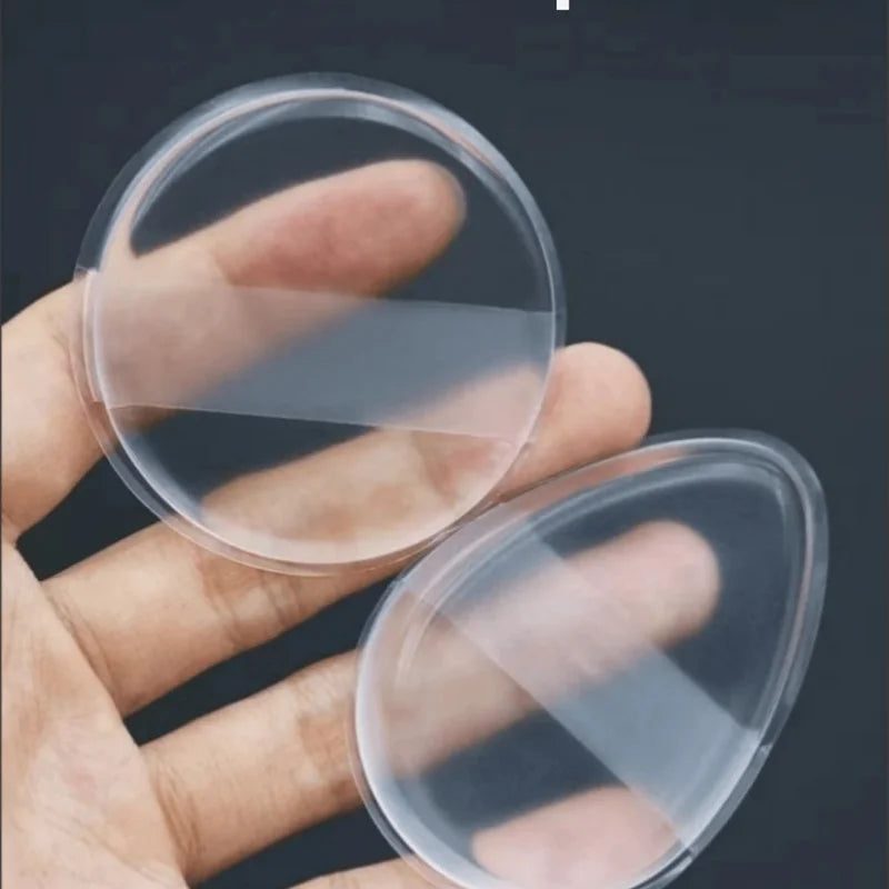 Silicone Makeup Sponge Set - Non-Absorbing Transparent Foundation Puffs