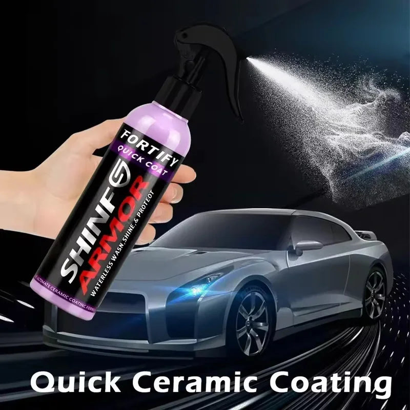 Waterless Ceramic Car Wax Spray | Hydrophobic Coating & Polish for Cars & Boats