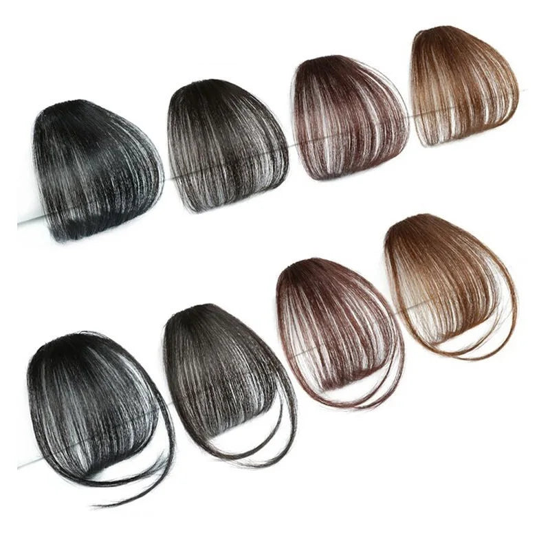 Clip-In Hair Bangs Extension Fake Fringe for Women - Synthetic Straight Hairpiece