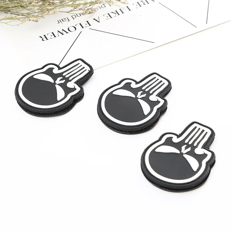 Luminous Skeleton Head Patch with Hook Backing for Tactical Backpack & Gear