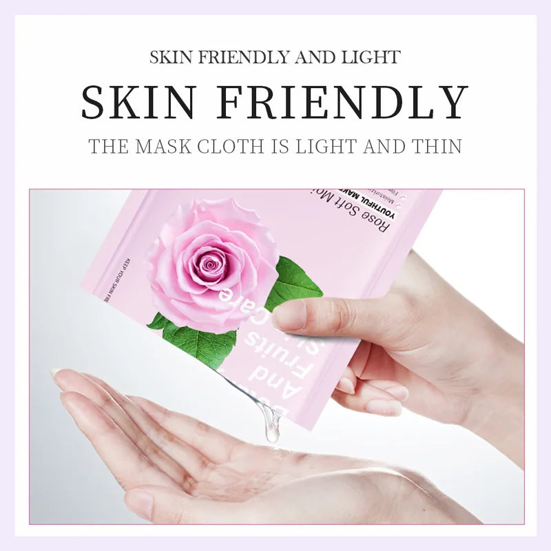 8pcs Natural Plant Face Masks Set Moisturizing & Firming Skincare Korean Cosmetics