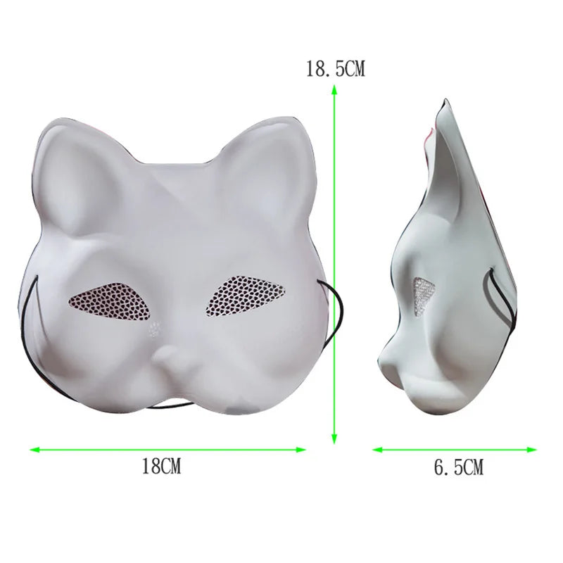 DIY Unpainted Cat Face Mask for Halloween Party & Cosplay - PVC Masquerade Prop
