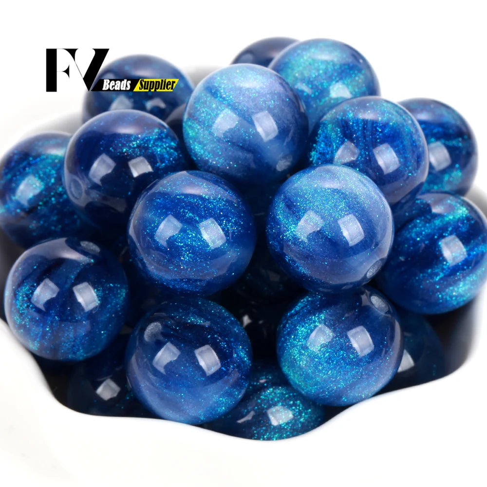 Imitation Cat Eye Round Beads for Jewelry Making - 8-20mm, Assorted Colors, 100pcs