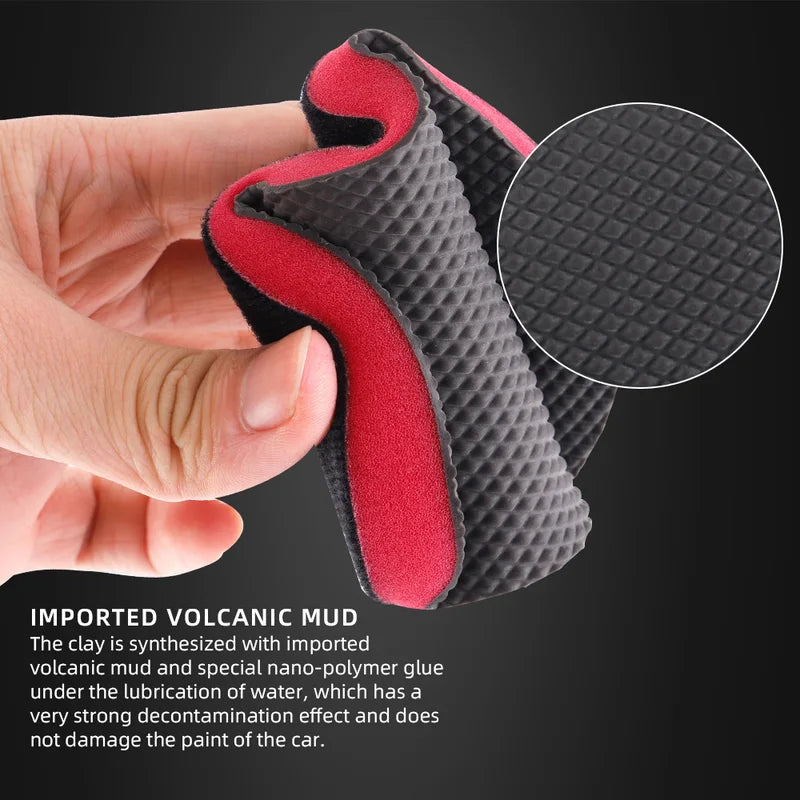 Car Paint Cleaner & Polishing Clay Bar Kit with Applicator Pads for Auto Detailing