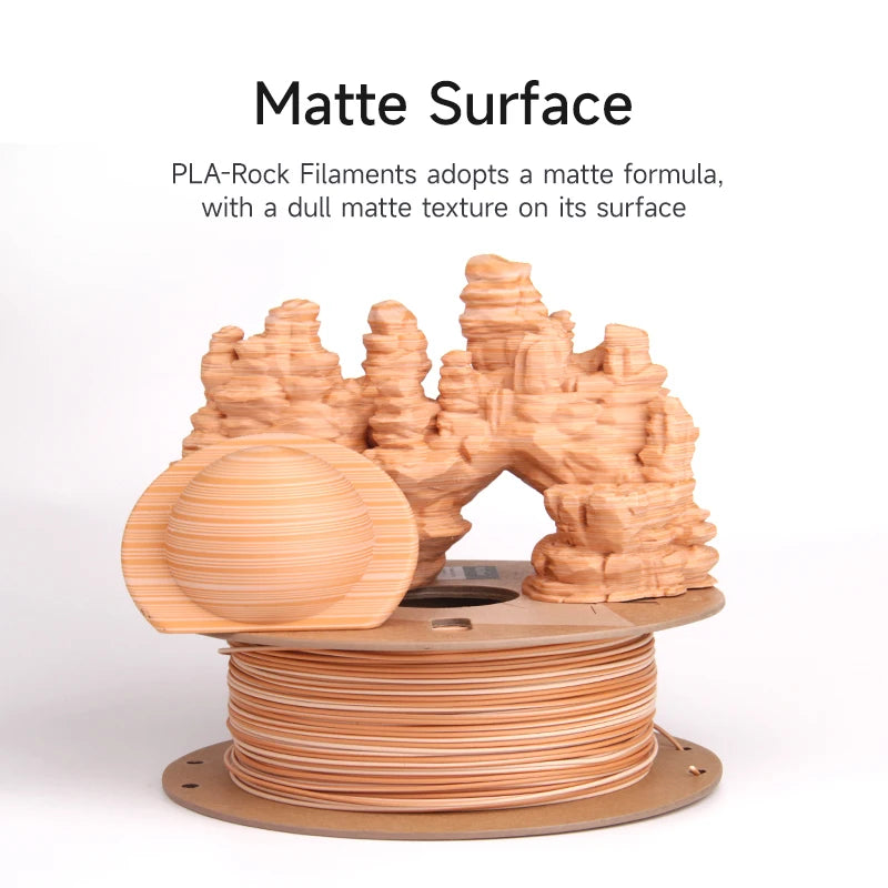 3D Printer Filament PLA Rock Frosted 1kg - High Strength, Dual Color Compatible
