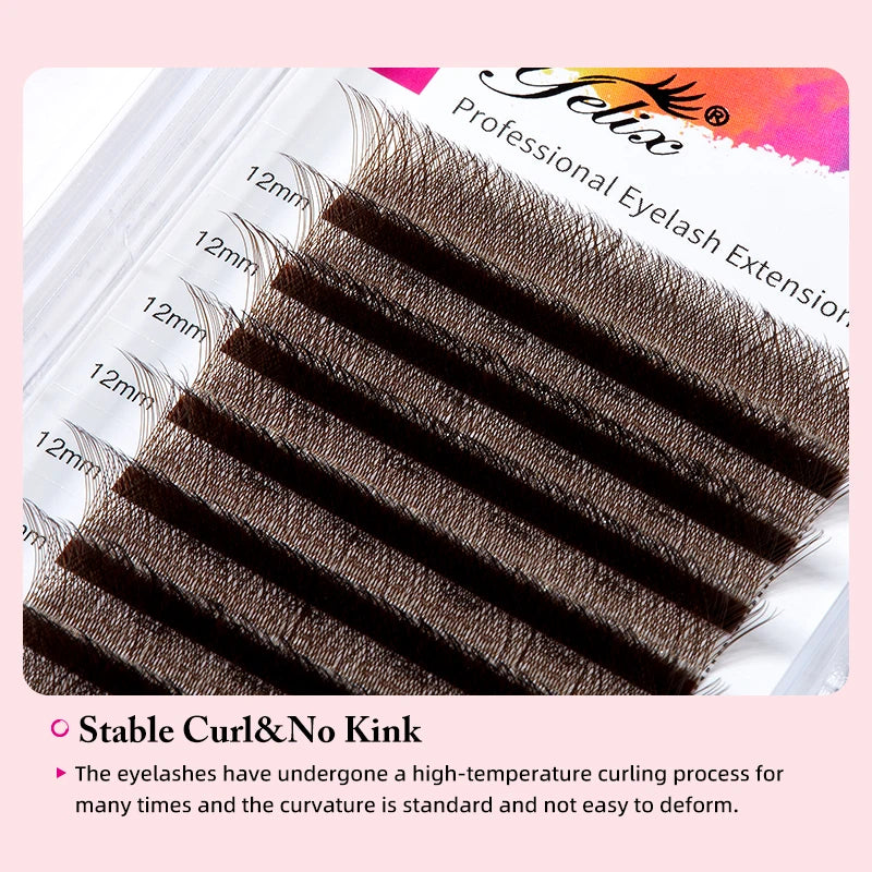 Eyelash Extension Fans 8-15mm C/D Curl Premade Faux Mink Lashes for Professional Makeup