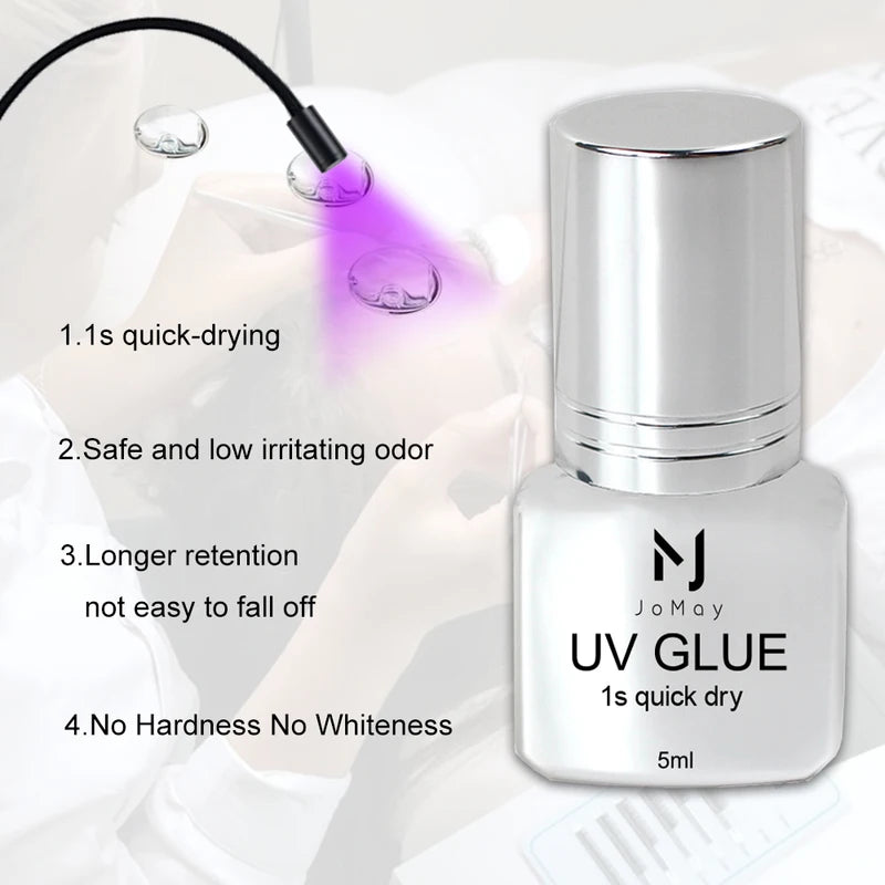 UV Lash Glue 5ML Waterproof Eyelash Extension Adhesive Fast Curing