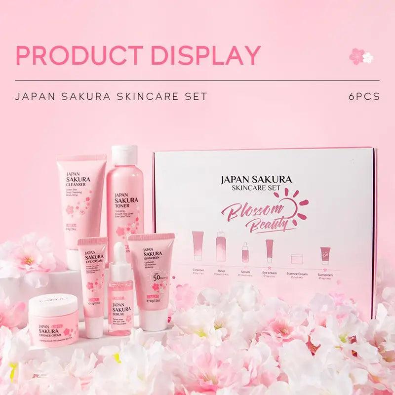 6-Piece Skin Care Set with Face Cream Serum Toner Sunscreen & Eye Cream