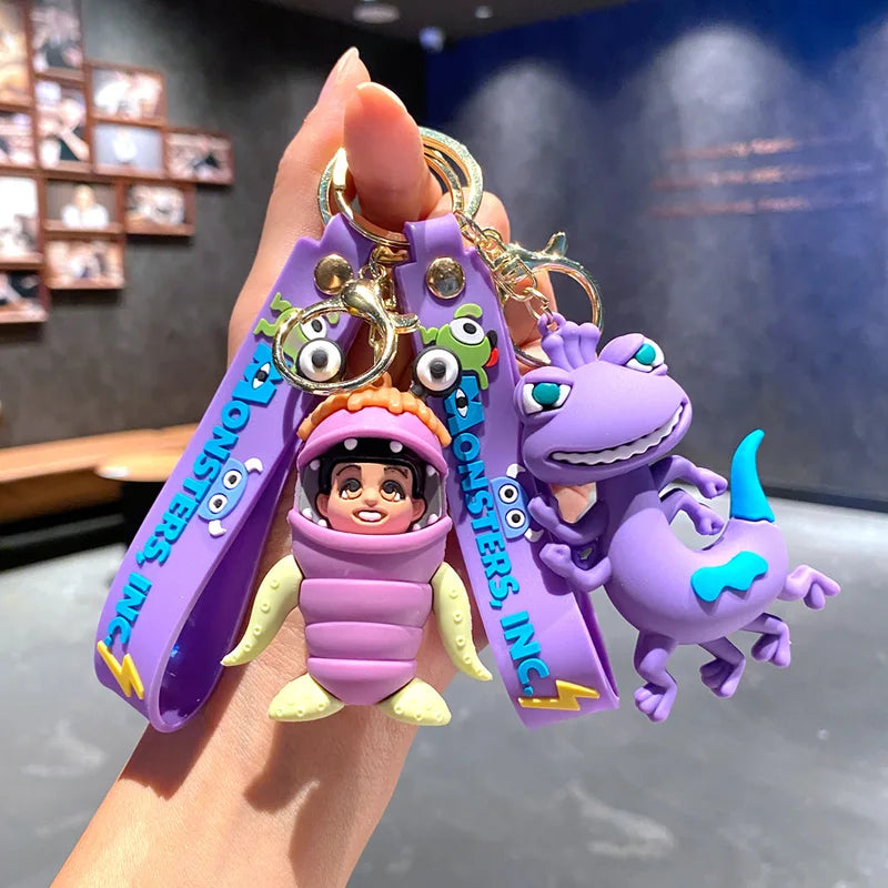 Monster University Keychain Toy Figure with Backpack Clip - Cute Anime Collectible