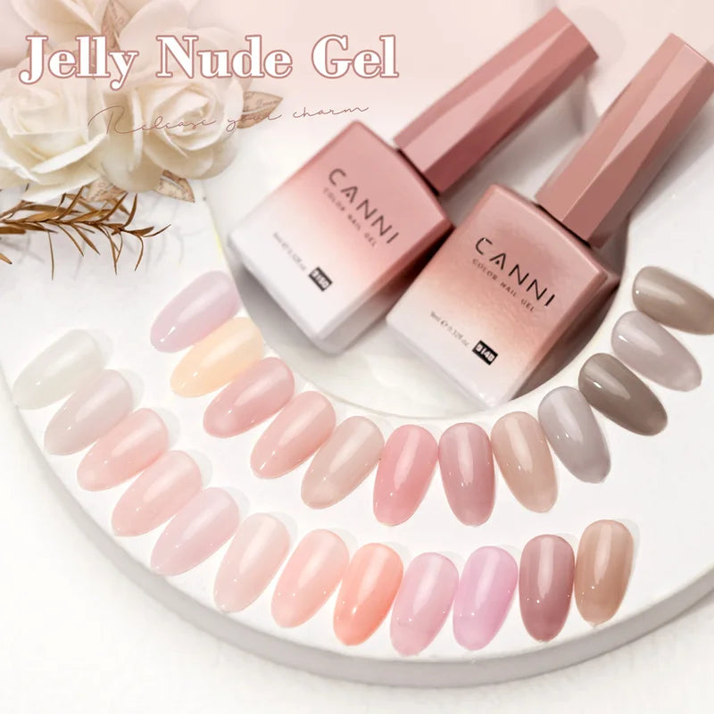 Jelly Nail Gel Polish Kit - HEMA Free Semi-Permanent UV LED Nail Lacquer