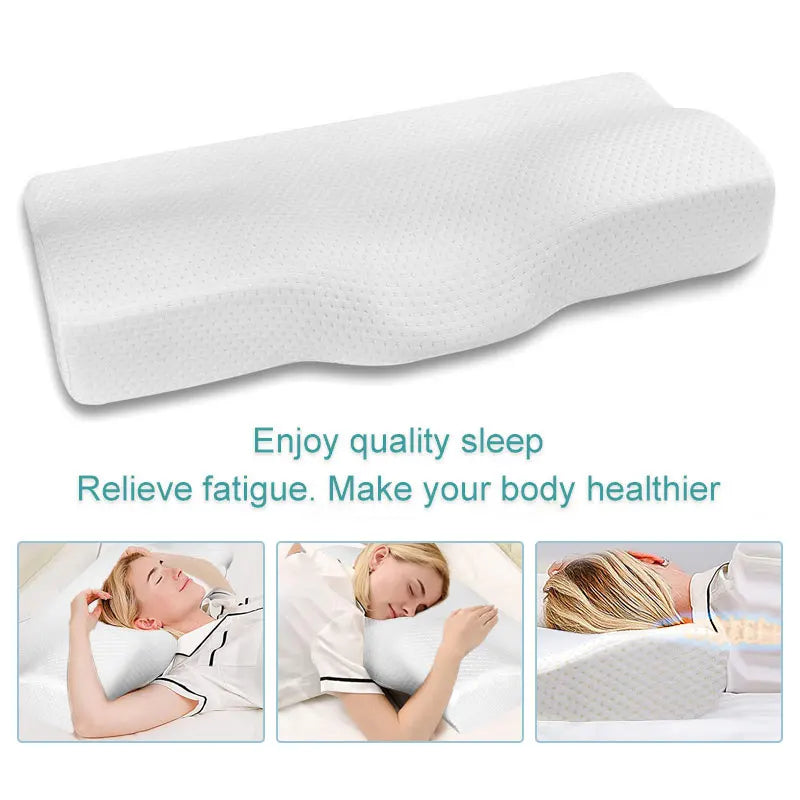 Memory Foam Orthopedic Pillow Neck Support Butterfly Shape Sleep Cushion