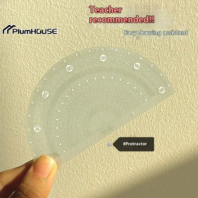 4PCS Measuring Ruler Set - Transparent Plastic Stationery for Students