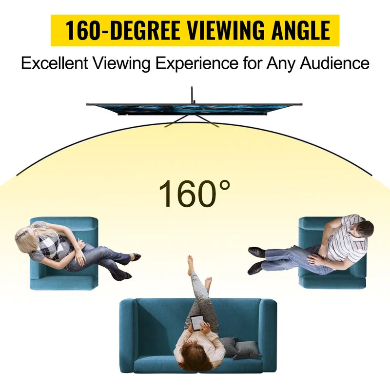 100 Inch Portable Tripod Projector Screen with Stand 4K HD Indoor Outdoor