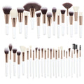 40Pcs Makeup Brush Kit with Travel Bag - Short Handle, Complete Cosmetic Tools