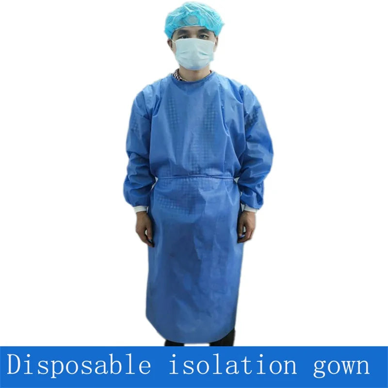 Disposable Non-Woven Isolation Gown Protective Coverall for Work and Dust Resistance