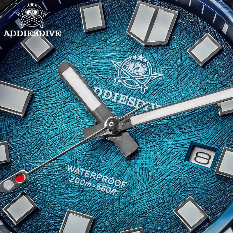 Men's Diving Watch 200m Waterproof Quartz with Sapphire Glass and Luminous Bezel